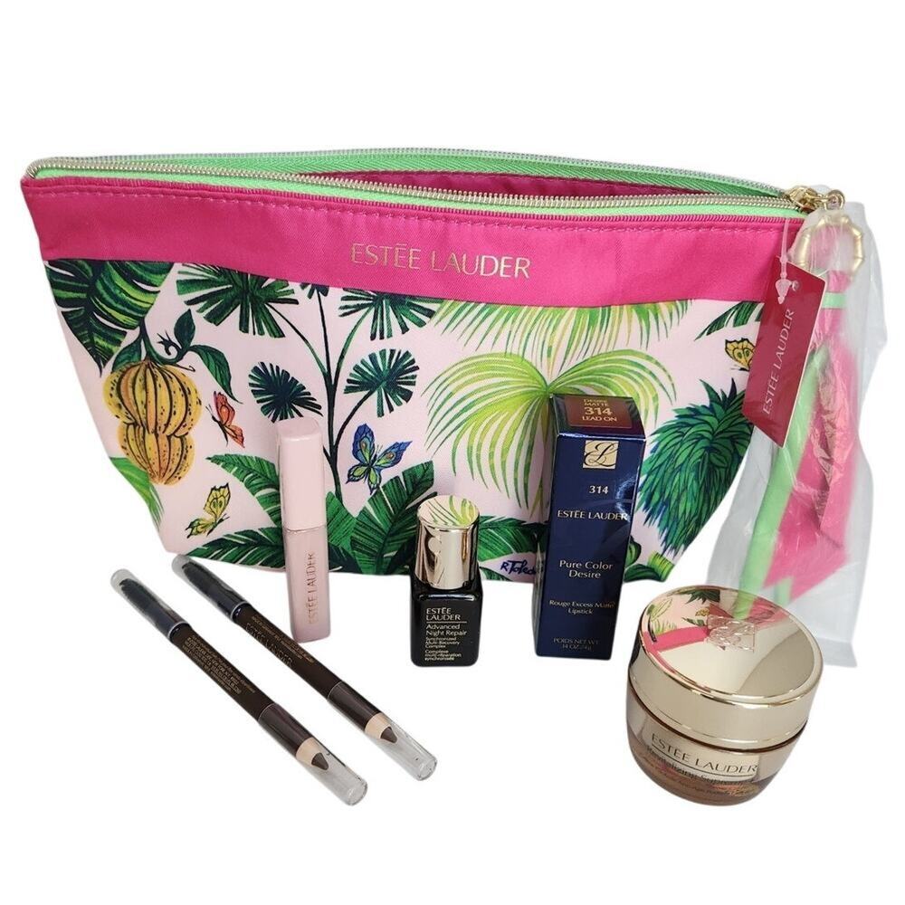 Estée Lauder Ruben Toledo Tropical Bag Collaboration 6‑Pc Gift Set New